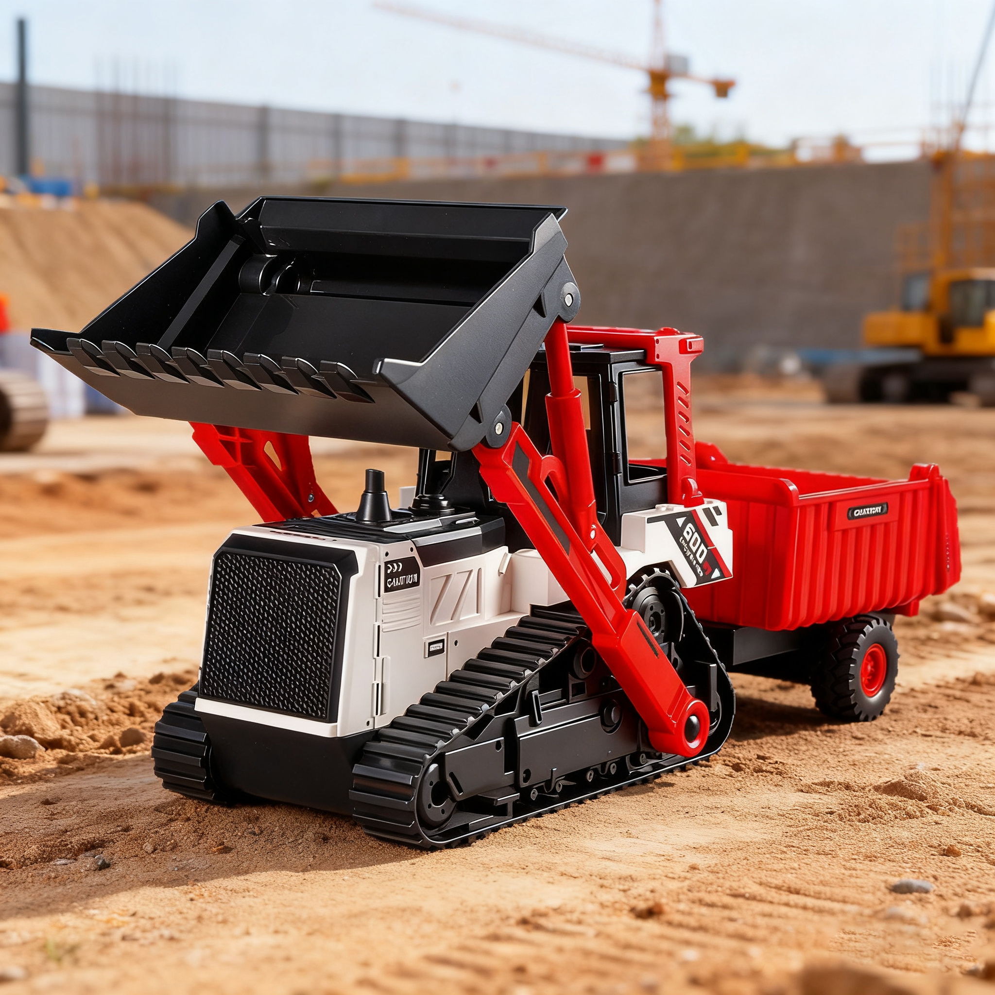 Kids Education Gift - Engineering Vehicle Model Double Head Excavator