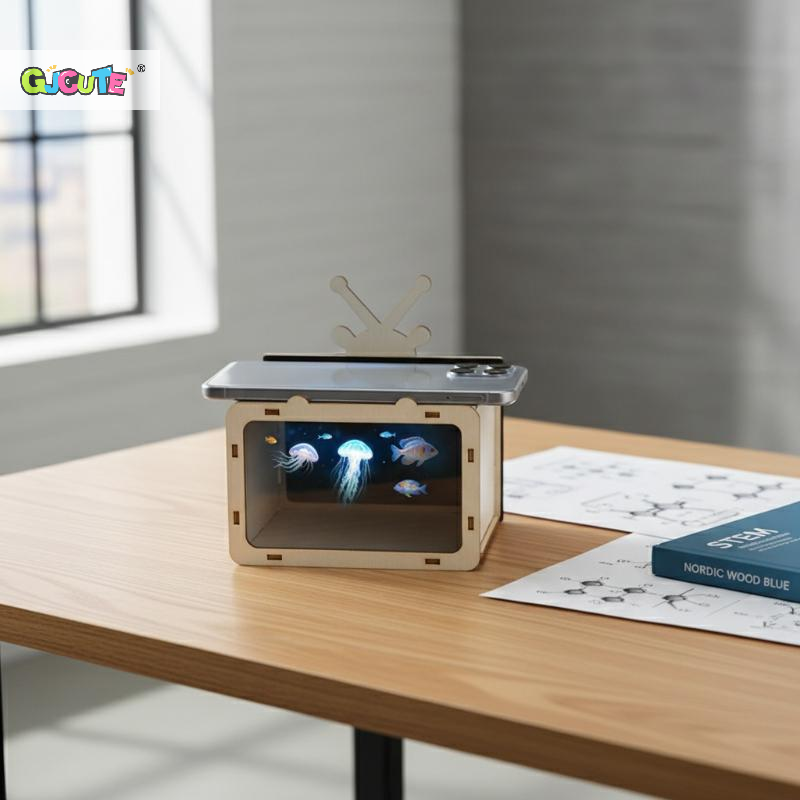 Kids Educational Videos - DIY Wooden Holographic Cinema 3D Video