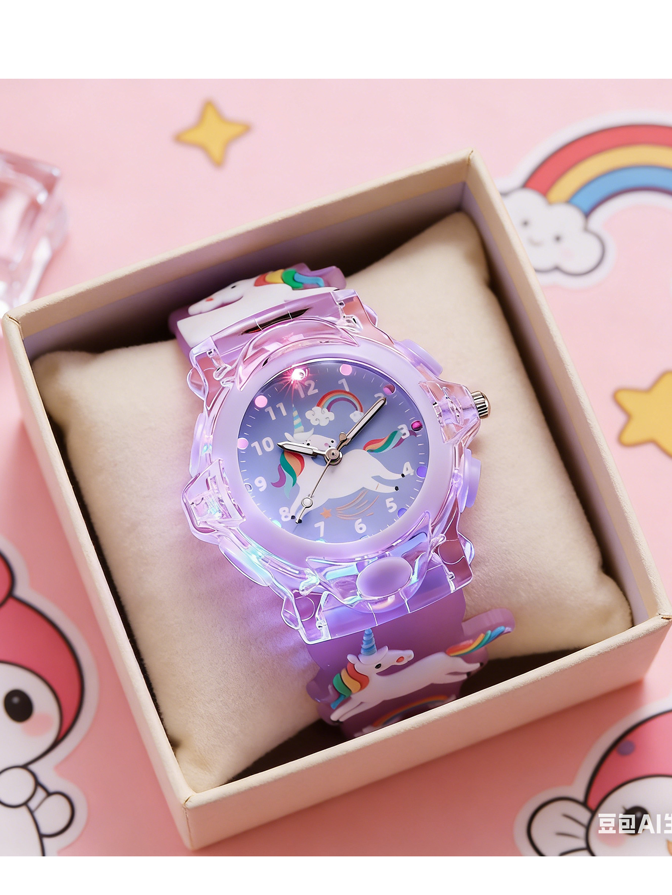 Kids Educational Watch - Cute 3D Unicorn Kids Analog Watch