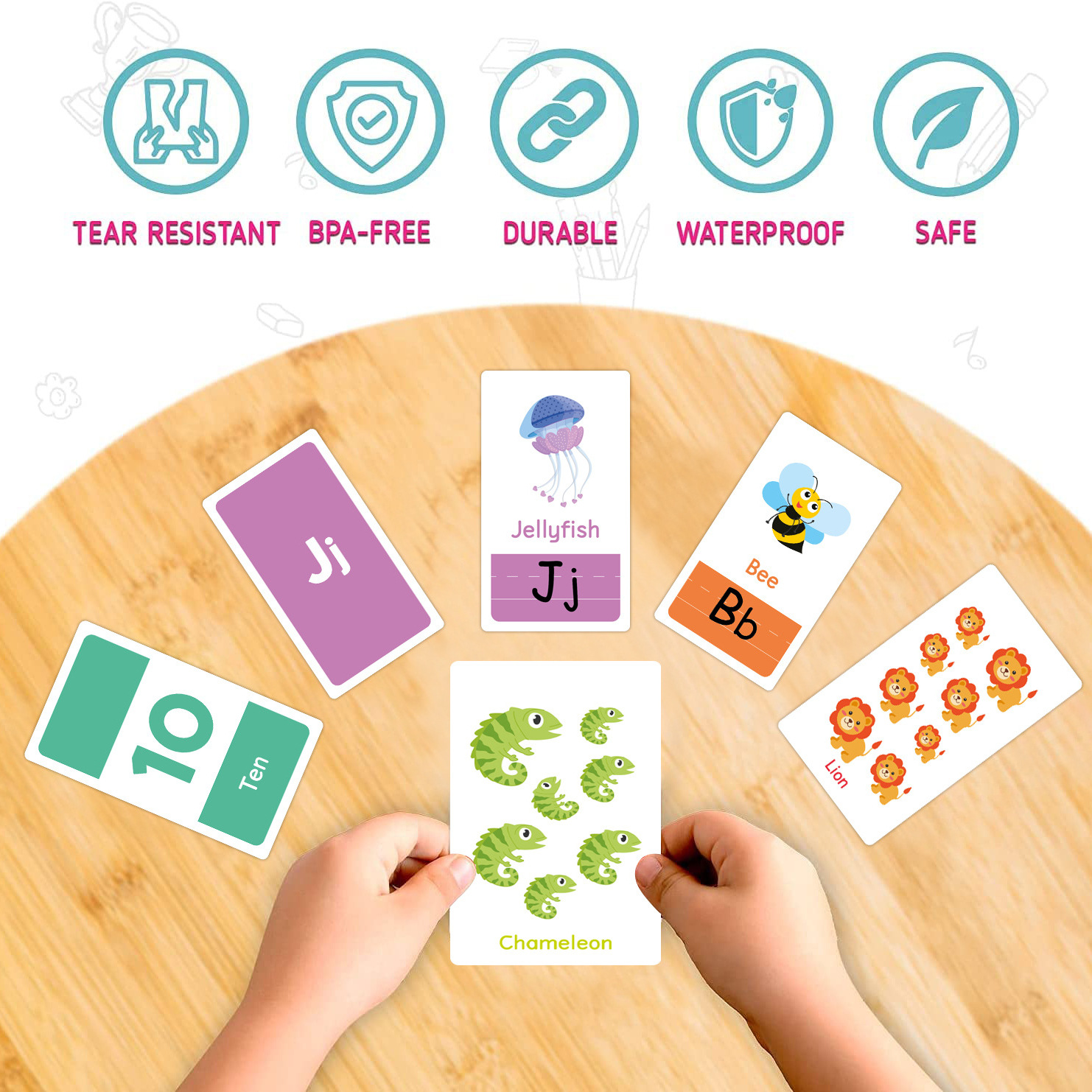 58 Pcs ABC Alphabet Flashcards - огляд і ціна Kids Education Gift