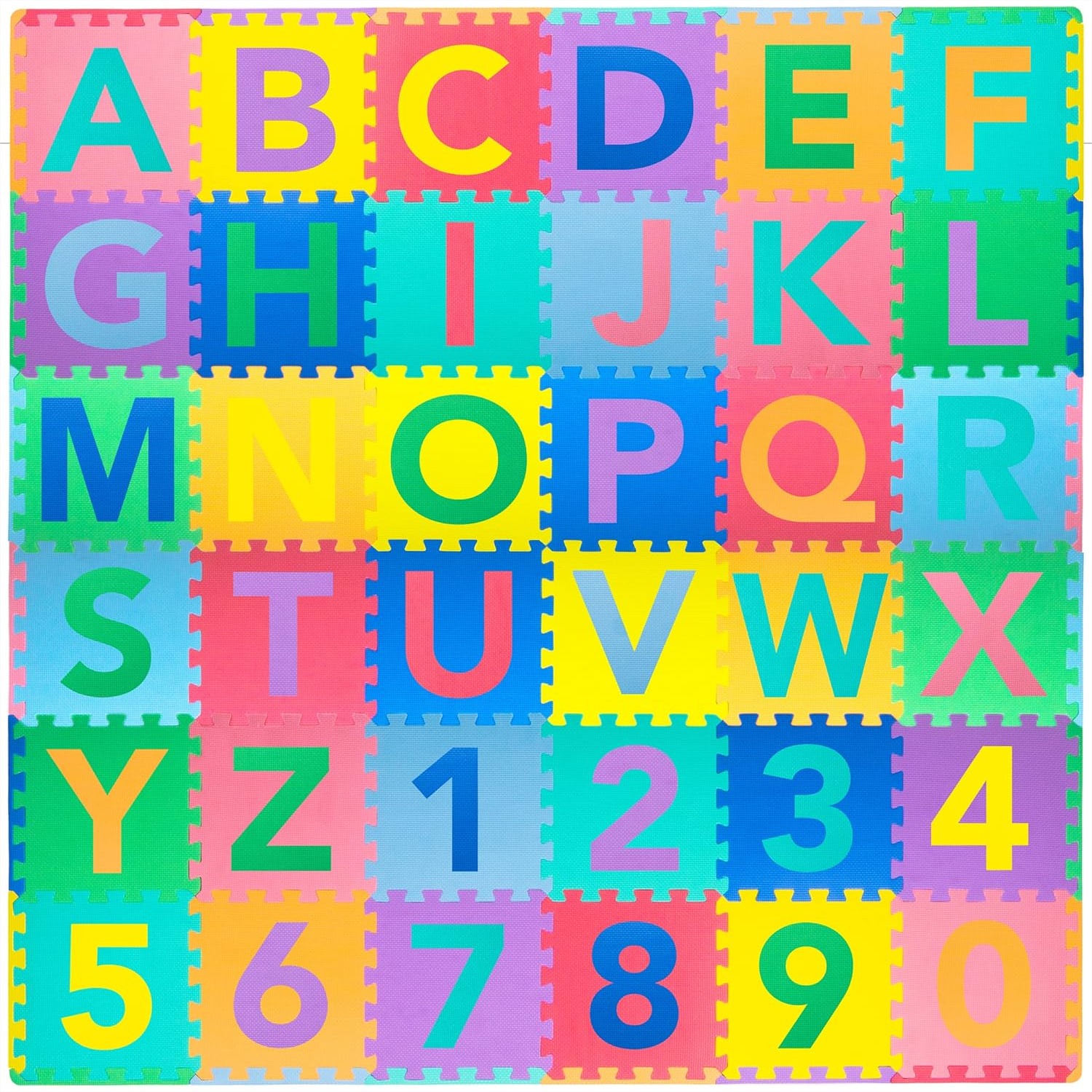 36 Tiles ABC & 123 Puzzle Play - огляд і ціна Number Puzzle Foam