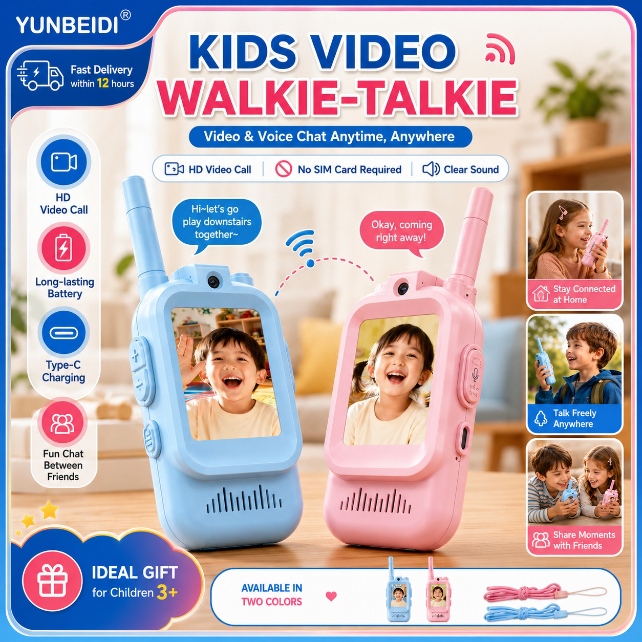 2PCS Kids Video Walkie Talkies - огляд і ціна Kids Educational Videos