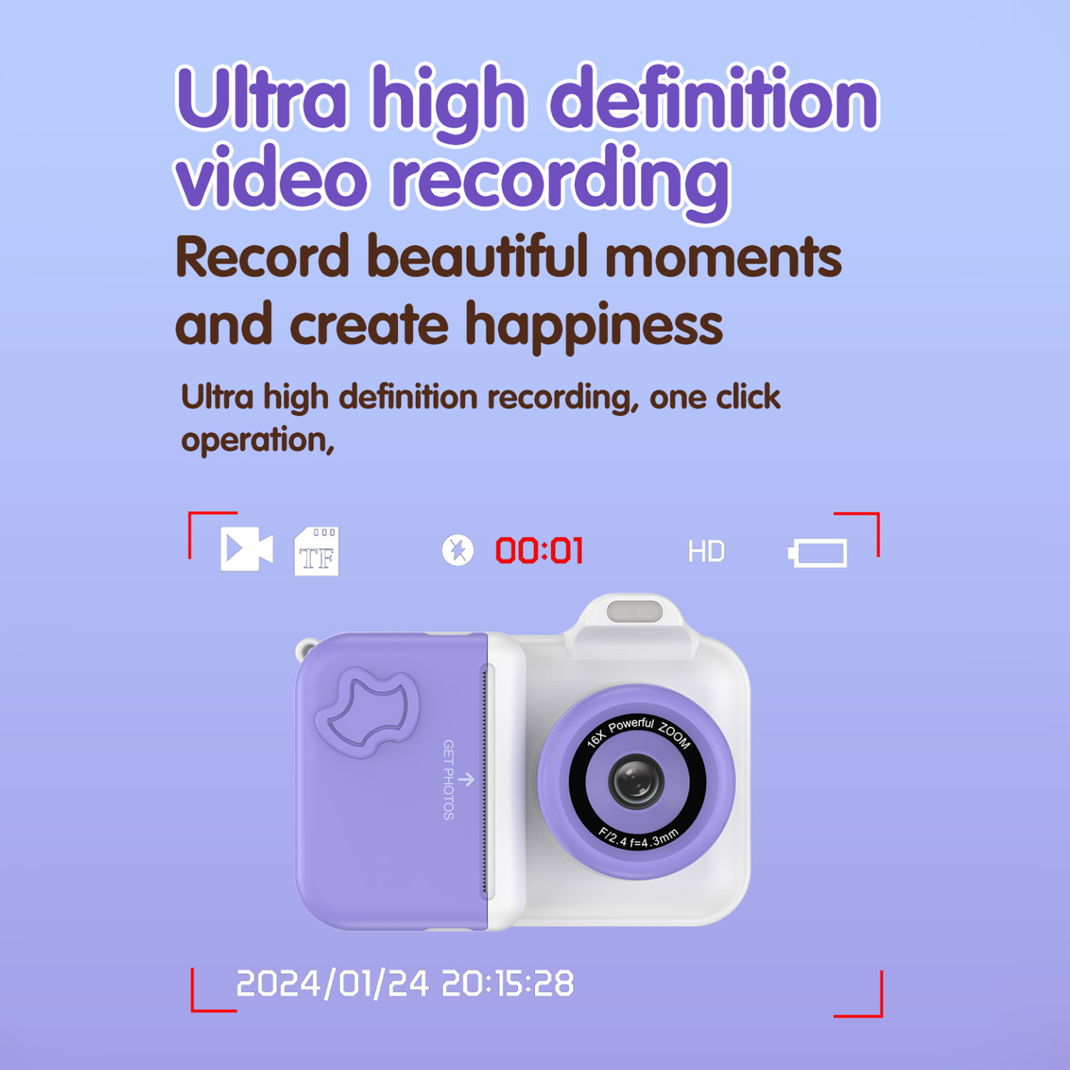 Children Digital Camera Instan - огляд і ціна Kids Educational Videos