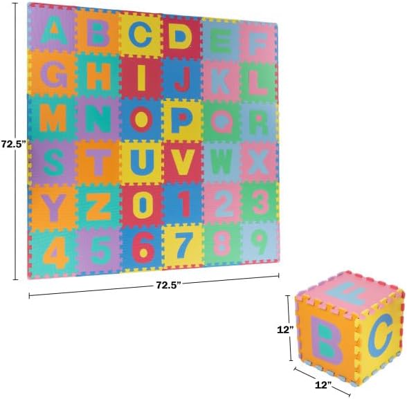 96-Piece Foam Floor Alphabet a - огляд і ціна Number Puzzle Foam