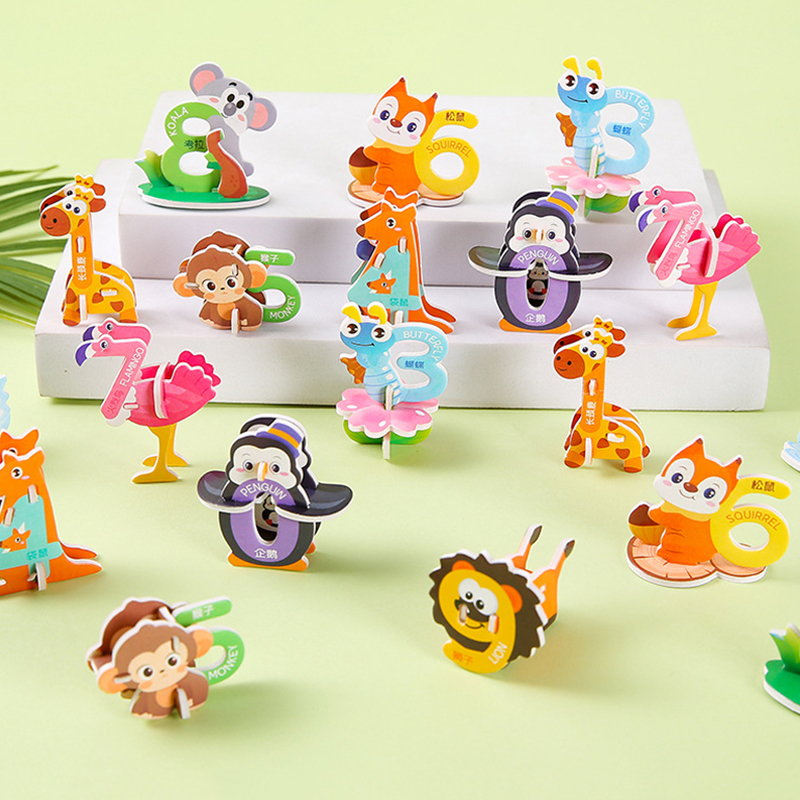 20pcs Cartoon Animals Foam Puz - огляд і ціна Number Puzzle Foam