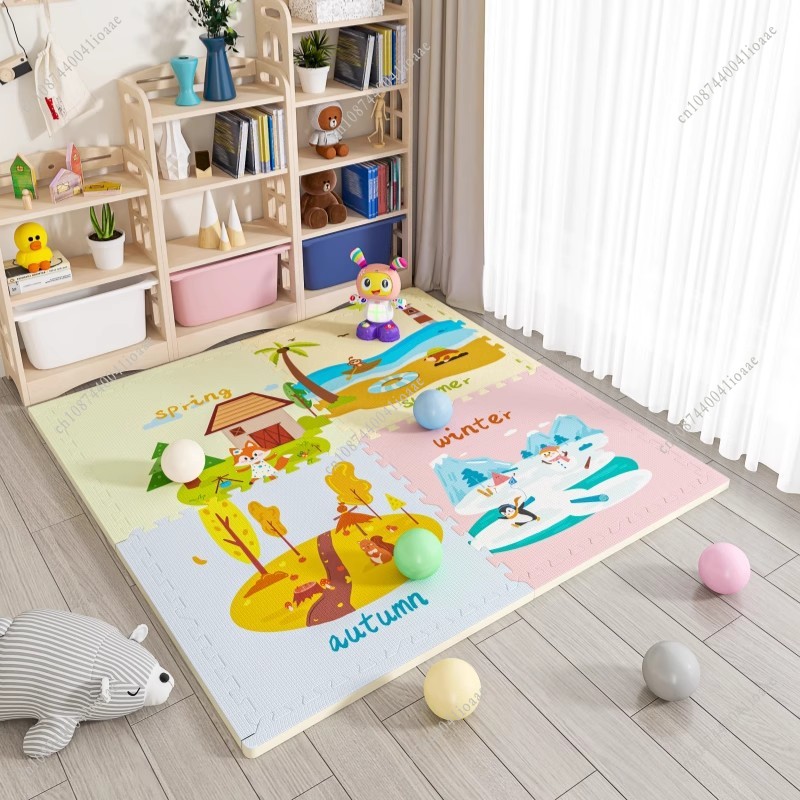 4Pcs 60x60x1CM Cartoon Foam Fl - огляд і ціна Number Puzzle Foam
