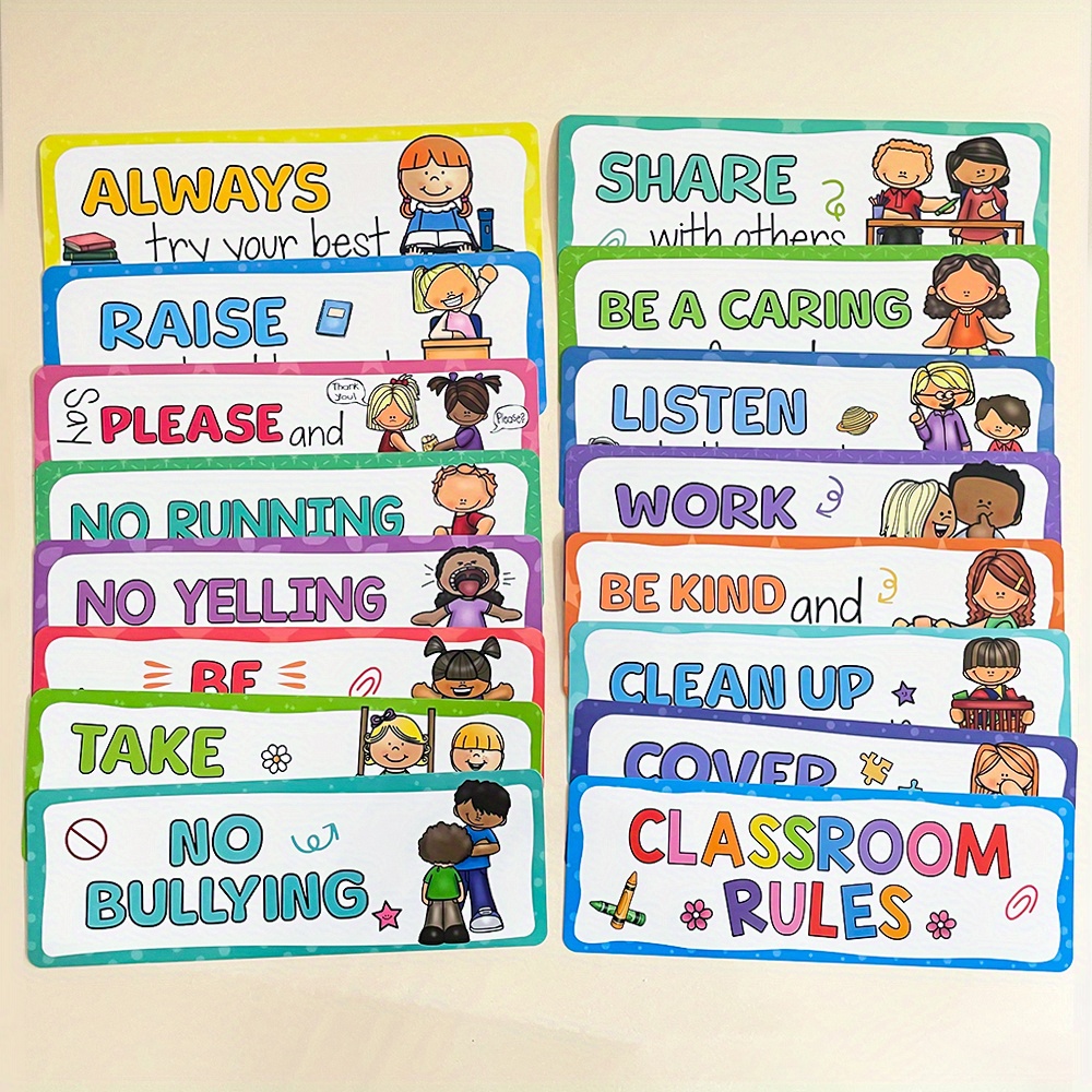 16 Pcs Classroom Rules Learnin - огляд і ціна Phonics Card Game