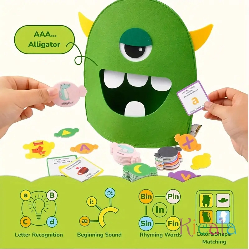 Alphabet Monster Matching Game - огляд і ціна Phonics Card Game