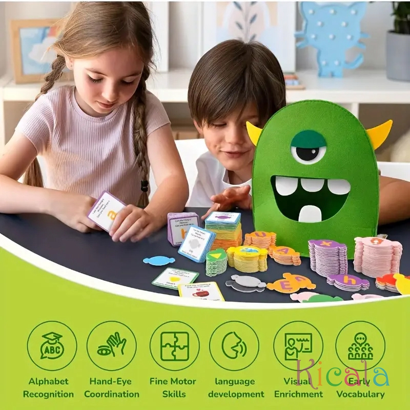Alphabet Monster Matching Game - огляд і ціна Phonics Card Game